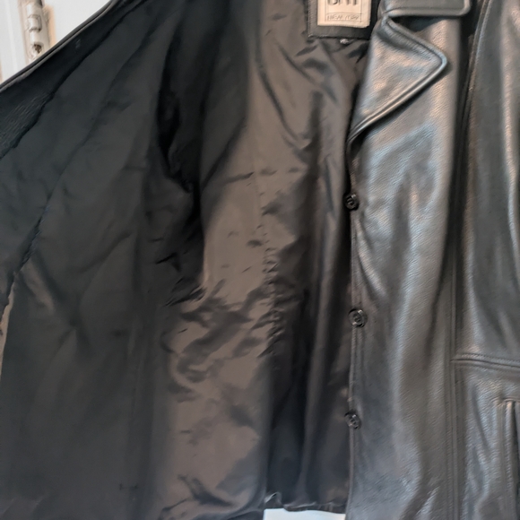 Jones New York Black Genuine Leather Jacket for Women - Picture 5 of 15